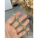XP Gold Taşlı Çiçek Bileklik (17+2 cm)