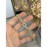 XP Gold Oval Taşlı Geçişli Bileklik (17+2 cm)