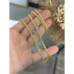 22 Ayar 3 mm Burgu Kolye (60 cm )