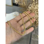 22 Ayar 3 mm Burgu Kolye (80 cm )