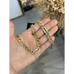 XP Gold Basic Taşlı Kolye-Bileklik Kombini