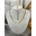 XP Gold Basic Taşlı Kolye-Bileklik Kombini