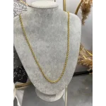 22 Ayar 4 mm Burgu Kolye (60 cm )