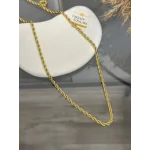 22 Ayar 4 mm Burgu Kolye (80 cm)