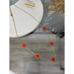 Çelik Marka Detay Kırmızı Kolye (40+5 cm)