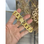 22 Ayar Simli-Kalem İşi Samanyolu Bileklik (19.5 cm/Küçültülebilir)