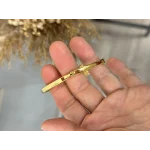 22 Ayar Düz Parlak Kaburga Kelepçe (19 cm)