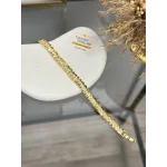 22 Ayar Kalem İşi Sıralı Dikdörtgen Bileklik (18 cm)