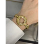 22 Ayar Buğday Model Çeyrek Hasır Kelepçe (17+3.5 cm)