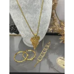 22 Ayar Hint İşi Kombin (Kolye zinciri 80 cm)