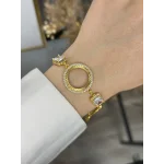 22 Ayar Baget Taşlı Çeyreklik Dorika Bileklik