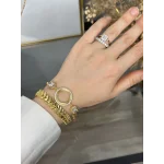 22 Ayar Baget-Başak Bileklik ve Yüzük Kombini