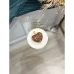 Yıldız Taşı Doğal Taş Kalpli Çelik Kolye Ucu