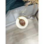 Yıldız Taşı Doğal Taş Oval Model Çelik Kolye Ucu