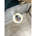 7 Çakra Taşı Doğal Taş Oval Model Çelik Kolye Ucu