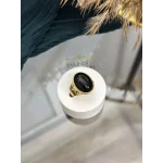 Çelik Obsidyen Taşlı Yüzük (7 no)