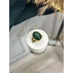 Çelik Malatit Taşı Yüzük (7 no)