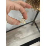 İthal Gold Taşlı Yıldızlı Yüzük (Ayarlanabilir)