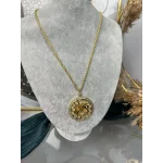 22 Ayar Çiçekli Tuğra Kolye (50 cm)