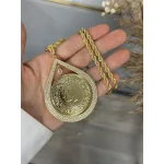 22 Ayar Gremse 4 mm Burgu Kolye (60 cm)