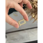 Gold Gramlık Dikdörtgen Çift Kulplu Çerçeve