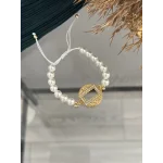 Gram Altınlık Yuvarlak İşlemeli İncili Bileklik (Suyolu Hediye)