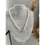 İncili Dümen Kilit Kolye (55 cm)