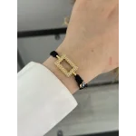 Siyah Makrome Gram Altınlık Nazarlı Bileklik (Suyolu Hediyeli)