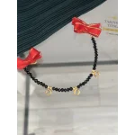 Siyah Kristal Boncuklu Damat Yakası Hediyelik