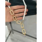 İncili 5’li Gram Altınlık Y Kolye