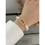 İncili Gram Altınlık Y Kolye-Bileklik Kombini