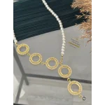 İncili 5 Çeyreklik Taşli Y Kolye