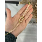 Gram Altınlık Soft Pembe Baget Bileklik (17.5+3 cm)