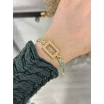 Gram Altınlık Mavi Baget Bileklik (17.5+3 cm)