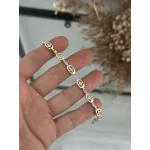 XP Gold Oval Geçişli Suyolu Bileklik