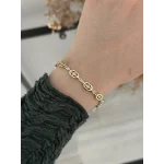 XP Gold Oval Geçişli Suyolu Bileklik