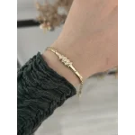 XP Gold Zikzak Geçişli Bileklik