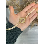 Yuvarlak Gram Altınlık Soft Pembe Baget Bileklik