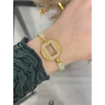 Yuvarlak Gram Altınlık Soft Yeşil Baget Bileklik