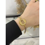 Gram Altınlık Yuvarlak Mor Baget Bileklik (17.5+3)