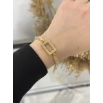 Gram Bileklik Dikdörtgen Kristal Baget Bileklik