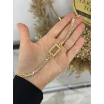 Gram Bileklik Dikdörtgen Kristal Baget Bileklik
