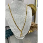 Dikdörtgen Gram Altınlık Arpa Kolye (60 cm)