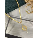 Yuvarlak Gram Altınlık Doğal İncili Arpa Kolye (60 cm)