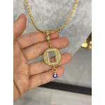 Yuvarlak Gram Altınlık Nazarlı Burgu Kolye (60 cm)