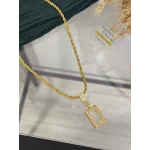Dikdörtgen Gram Altınlık Burgu Kolye (60 cm)