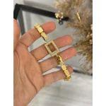 Dikdörtgen Gram Altınlık Küp Zincir Bileklik