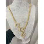 Üçlü Çeyreklik Arpa Zincirli Y Kolye (65cm)