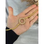 Çeyreklik Sıra Taşlı Burgu Bileklik