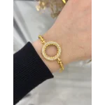 Çeyreklik Sıra Taşlı Burgu Bileklik